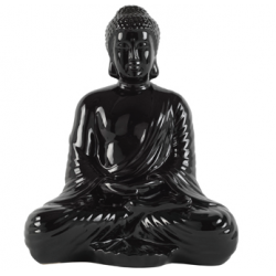 boudha assis noir 37cm