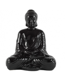 boudha assis noir 37cm