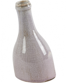 vase bouteille taupe 10x21cm