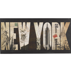 plaque new york 60x30cm