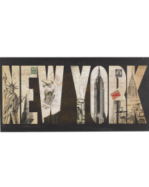 plaque new york 60x30cm