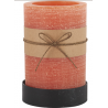 photophore bougie orange 10x15cm