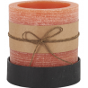photophore bougie orange 10x10cm