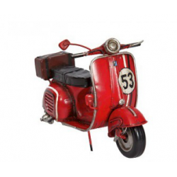 vespa rouge avec bagages
