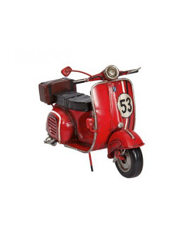 vespa rouge avec bagages