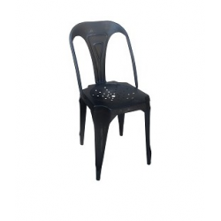 chaise fer noir antique