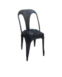 chaise fer noir antique