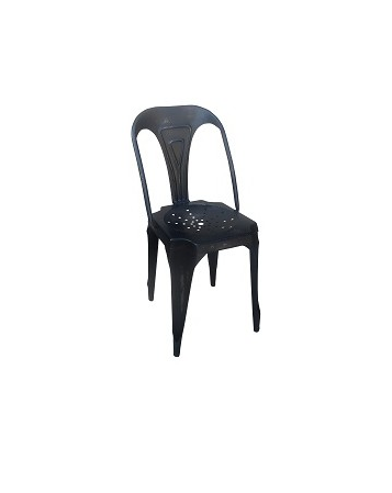 chaise fer noir antique