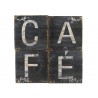 plaque métal café