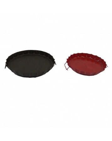 set 2 plateaux rouge et antique