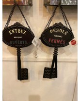 panneau clé ouvert fermé