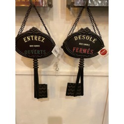 panneau clé ouvert fermé