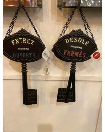 panneau clé ouvert fermé