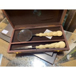 coffret loupe et coupe papier 