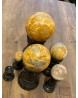 set de 5 boules en bois petrifie