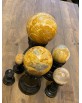 set de 5 boules en bois petrifie