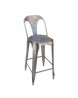 fauteuil de bar avec dossier acier