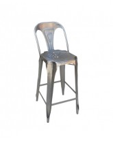 fauteuil de bar avec dossier acier