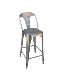 fauteuil de bar avec dossier acier