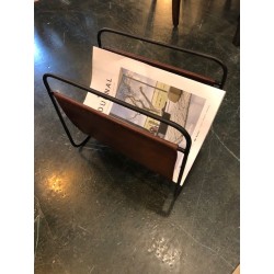porte revue cuir