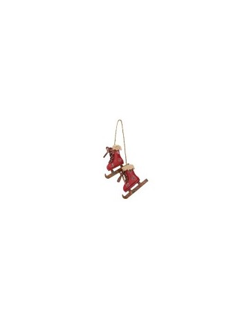 patin à glace rouge
