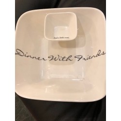 dinner with friends square bowl