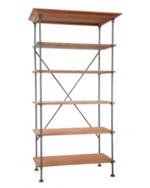 biblioteque bois et metal 183x97x53