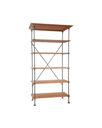 biblioteque bois et metal 183x97x53