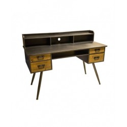 bureau fer et bois 135x95x60