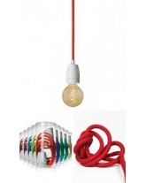 textile pendant base ceramique orange 