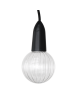 textile pendant black LED wave