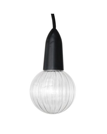 textile pendant black LED wave