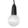 textile pendant black LED wave