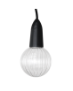 textile pendant black LED wave