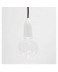 textile pendant black LED white stripe