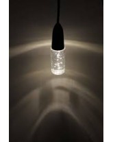 textile pendant black LED clear