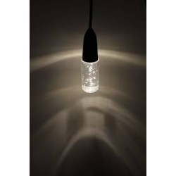 textile pendant black LED clear