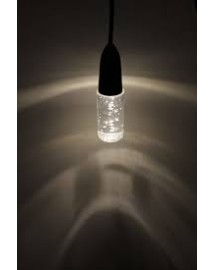 textile pendant black LED clear