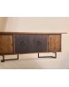 buffet 4 portes bois et métal 260x90x50