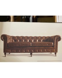 canape chester cuir véritable 3 places 218x95x82