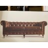 canape chester cuir véritable 3 places 218x95x82