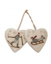 Set cœur décor skieur