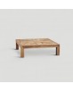 table basse bois naturel 120x120