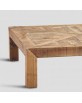 table basse bois naturel 120x120