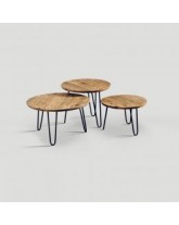 table basse set de 3. diam:60cm,50cm,45cm
