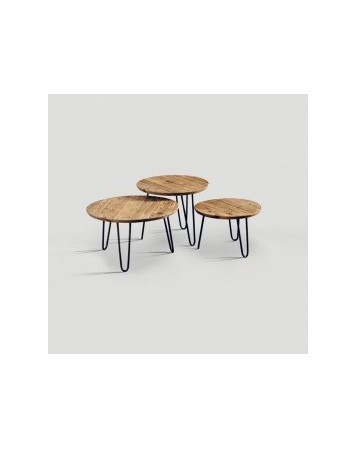 table basse set de 3. diam:60cm,50cm,45cm