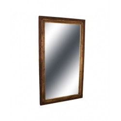 miroir style industriel bois et métal 180x100
