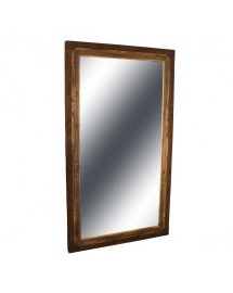 miroir style industriel bois et métal 180x100