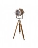 lampe sur pied tripode bois+alu
