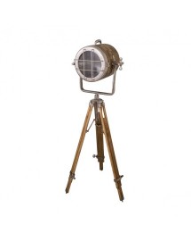 lampe sur pied tripode bois+alu